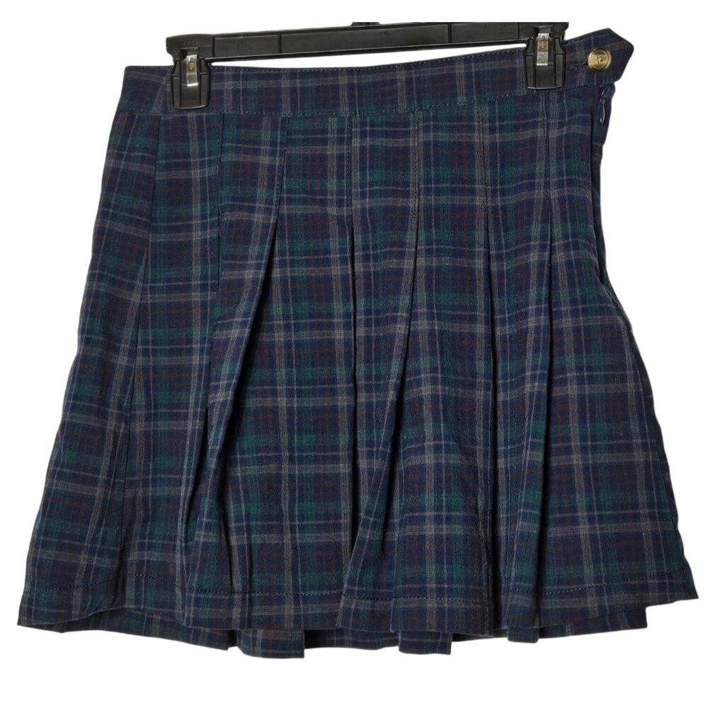 American Eagle Plaid Pleated Mini Skirt Size 2 Regular Preppy‎ School Academia